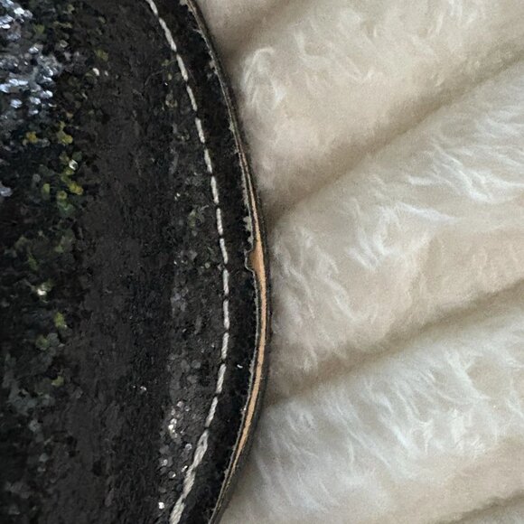 Dirty Laundry Black Glitter Sling Back Sandals Sz 9 EUC 40 - Picture 7 of 10